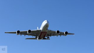 Emirates A380 impressive crosswind approach at Christchurch Airport 29 August 2024 (EK412) A6-EVN