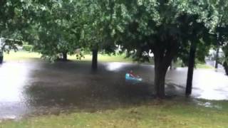 Floating on rain water in New Bedford