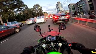 Beating traffic on a motorcycle in peak hour