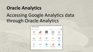 Accessing Google Analytics with Oracle Analytics