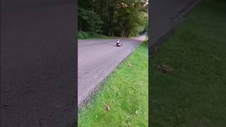 SKATING Down MOST Scariest Hill While Sitting on Skateboard! #shorts #skating #stunts