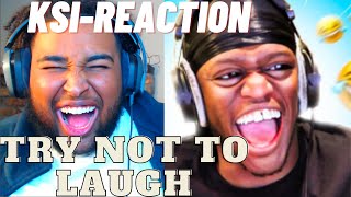 This was TOO MUCH!! | KSI - A SUPER FUNNY TRY NOT TO LAUGH (reaction)