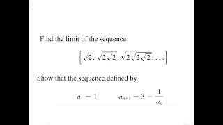 Properties of Sequence Increasing, Decreasing, Bounded, Monotonic