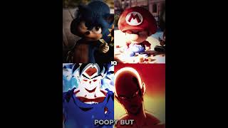 Baby Sonic & Baby Movie Mario VS Comp Midku & Comp Midtama #shorts