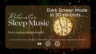 Dark Screen Rain and Piano with Sax Sleep Music