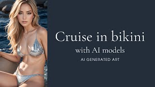 Cruise in bikini. Bikini show (AI Art Lookbook)