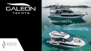 Two beautiful brand new Galeon Yachts now in Mallorca and ready for Palma International Boat Show