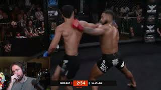 Shamsi's Spinning Backfist Stuns Gomez for Lightning-Fast Win at Melee Combat Championship!