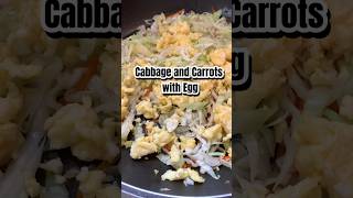 Cabbage and carrots with egg #cabbage #cabbageandcarrots #cabbagerecipe #food #veggies #breakfast