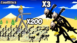 Undead Miner's Vs Giant Final Boss | How Many Undead Miner's Can Defeat Final Boss |Stick War Legacy