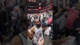 James Harden hi-five postgame!  Brooklyn Nets vs Atlanta Hawks 12-10-2021