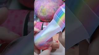 Rainbow 🌈 sticky tape ball craft #5minutecrafts #diy #nanotape #stickytape #shortsviral