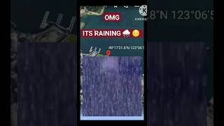 OMG 😲 Its raining 🌧. Watch till end at Google maps 😳 and 🌎.  #viral #world #map #earth