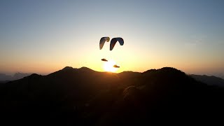 Sunset Paragliding Beauty - Hoàng Hôn Đồi Bù, Hanoi, Vietnam