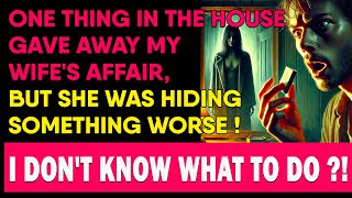 ONE THING IN THE HOUSE GAVE AWAY MY WIFE'S AFFAIR, BUT SHE WAS HIDING SOMETHING WORSE  I DON'T KNOW