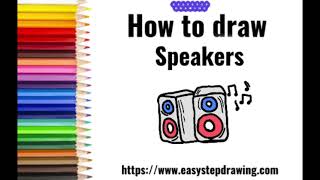 How to draw Speaker in easy step #speakers #easystepdrawing #drawingstepseasy