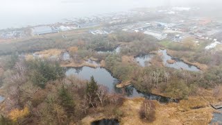 16.03.22 Droneoptagelse: Tåget formiddag i Korsør Golf Park