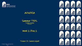 AOU TEFL Week 2 Day 2