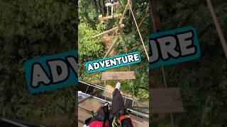 🌲 Thrilling Forest Bridge Walk 🌉: Fear or Fun? 😱😁 #shorts #shortvideo #shortsfeed