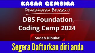 KABAR GEMBIRA BEASISWA CODING CAMP 2024 DI BUKA | SEGERA DAFTARKAN DIRI ANDA