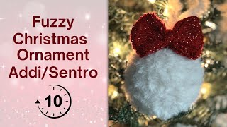 Fuzzy Christmas Ornament: Addi/Sentro Knitting Machine