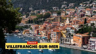 Views Over & Colorful Town of Villefranche-sur-Mer on Cote d’Azur, France