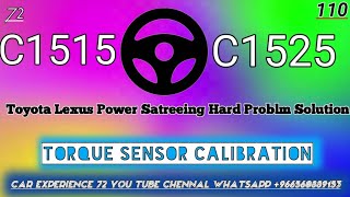 How To Toyota Lexus Es350 | Torque sensor zero point Addjusment /calibration C1515 C 1525 | 2014 -17