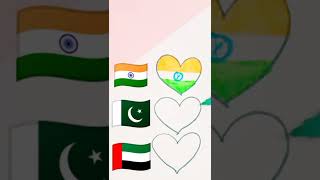 flags 🇮🇳🇵🇰🇦🇪....which country do you belong/craft fun/#inspiringcrafts #crafts #funny