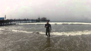 Having fun at the Santa Monica Beach