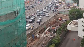 Kondisi Terkini ! Stasiun MRT Karet Setiabudi, Shott Dari Atas Gedung. 30 Oktober 2018