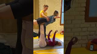 🇮🇳Partner Stretching & Acro Yoga | Yoga in Rishikesh, India #shortsyoga