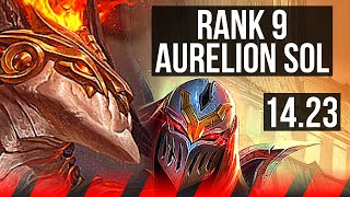 AURELION SOL vs ZED (TOP) | 6/1/7, Rank 9 Aurelion Sol, Dominating | BR Challenger | 14.23