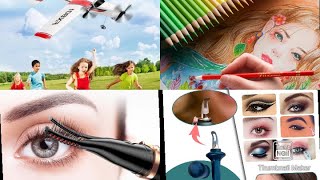 Face Painting Stencil Models Rc airplane toy Female Makeup Portable Small Angle Eyebrow Liner Brush