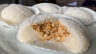 Peanut Coconut Mochi (Luo Mai Chi 糯米糍)! - Easy, Gluten Free Chinese Desserts at Home!