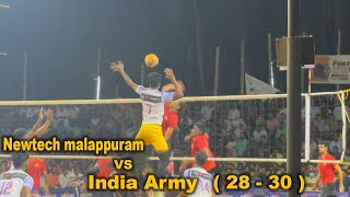 India Army Vs New tech Malappuram |  kuttiady volley  2023 | First set Highlights ( 28 - 30 )