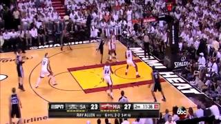 Manu Ginobili Amazing pass through the legs vs Miami