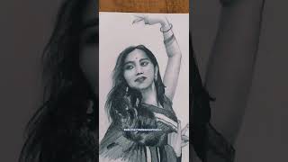 🎨 ArtOfTheDay Birthday Gift for friend .. Best Classical Dancer. #livesketch #youtubeshorts #shorts