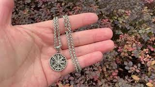 Small Size Vegvisir Amulet Stainless Steel Necklace Supplier