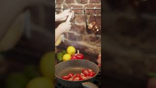 Cooking Fresh Cut TOMATOES  in Cooking oil  VERY SATISFYING!!