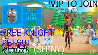 Roblox l Magnet Simulator l OP GIVEAWAY l KNIGHT PETS (Shiny)