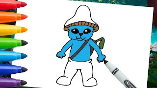 Drawing Smurf Cat | Fun Easy Drawings For Kids