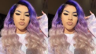 Purple to blonde ombré wig /YSWIGS