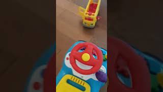 Ride a car toy crashing to mini bus #short