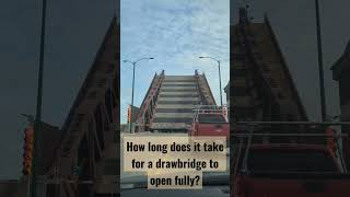 One of Chicago's many drawbridges. How long does it take for it to open up fully?