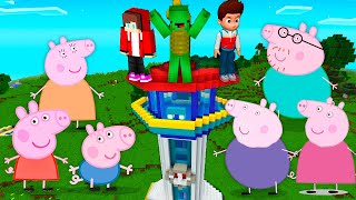 PEPPA PIG vs Security House in Minecraft Challenge Maizen JJ and Mikey