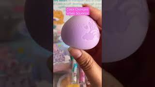 Makeup Sponge Changes Color When Squeeze #shorts