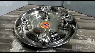 steel puja thaali for arti beautiful only at hakimi steel pakistan