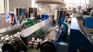 Three Color Straw Extrusion Line with Spiral Lines