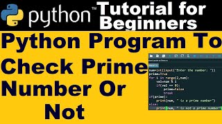 Python program to check prime number or not | Python course for beginners #bintuharwani #learnpython