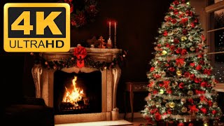 🔴 4K atmosfera natalizia NATALE 2022🎄 10H MUSICA RILASSANTE PER ADDORMENTARSI CON ALBERO E CAMINO